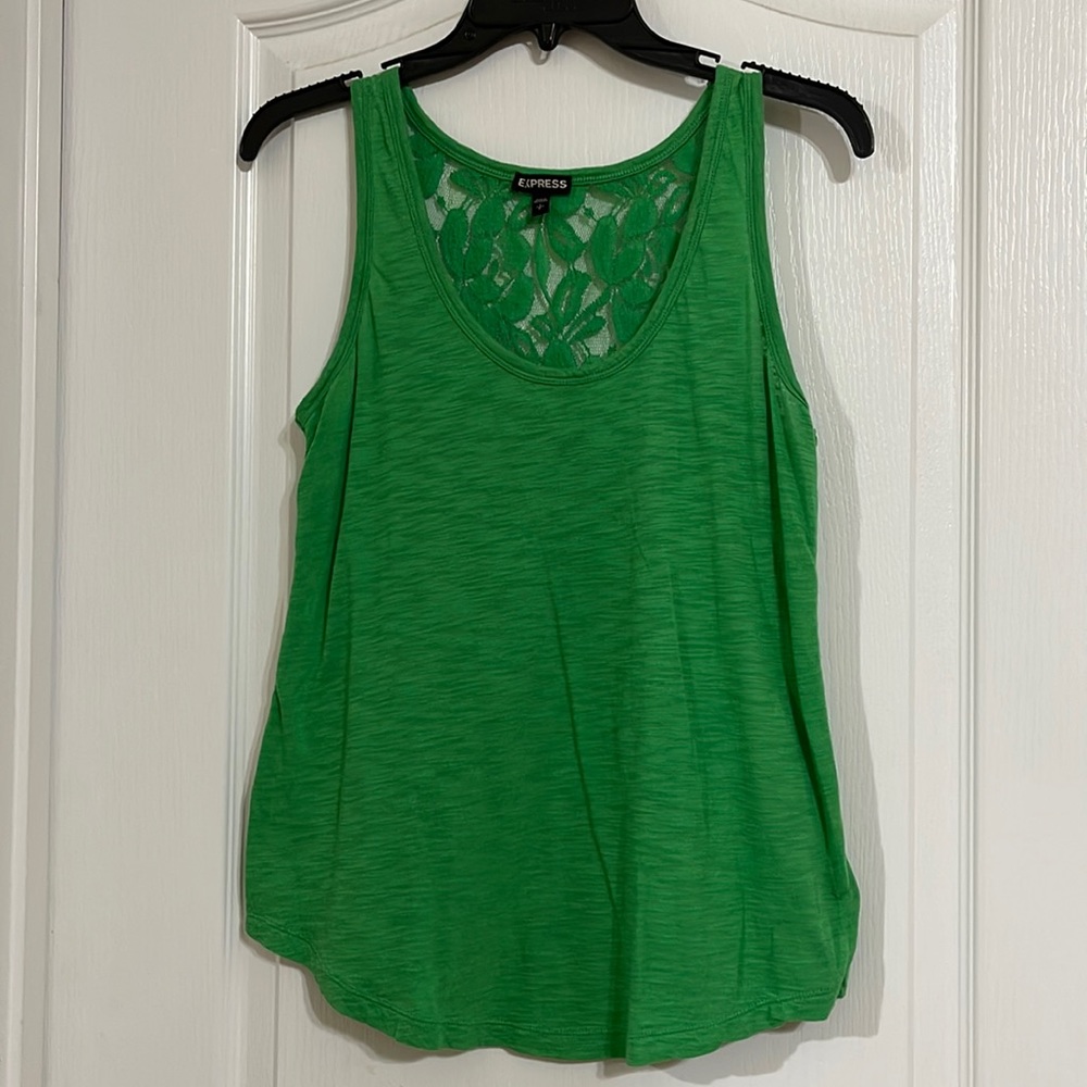 Cute green tank top. Dress up or dress down.
